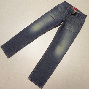 j610☆ リーバイス Levi's RED TAB タイト ユーズド加工 ジーンズ フラップポケット 755-03 W31 即決 ★