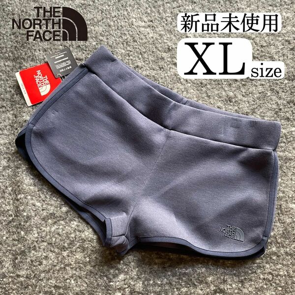 新品 ノースフェイス ショートパンツ XLsize ネイビー スウェット 保湿保温