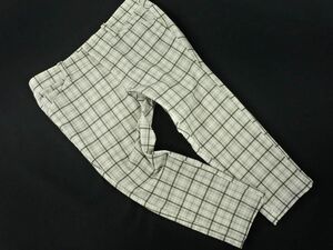  Indivi проверка стрейч укороченные брюки size36/ серый #* * dga5 женский 