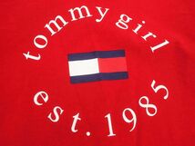 ネコポスOK tommy girl トミーガール ロゴ プリント Tシャツ sizeS/赤 ■◆ ☆ dga5 レディース_画像3