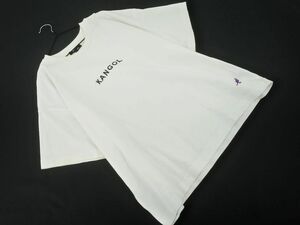  cat pohs OK KANGOL Kangol Logo embroidery short sleeves T-shirt sizeF/ white #* * dga6 lady's 