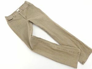 ELLE L кнопка-застежка ботинки cut Denim брюки size38/ бежевый ## * dgb0 женский 