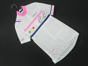  cat pohs OK WAVE ONE wave one cyclewear Zip up training wear cut and sewn sizeXS/ white #* * dgb3 lady's 