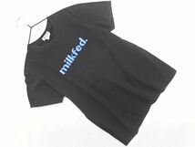 ネコポスOK ミルクフェド ロゴ プリント Tシャツ sizeXS/黒 ■◆ ☆ dgb4 レディース_画像1