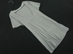 ネコポスOK James Perse ジェームスパース Uネック Tシャツ size2/グレー ■◆ ☆ dgb8 レディース