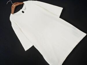 ネコポスOK ZARA ザラ 5分袖 ニット セーター sizeM/白 ■◆ ☆ dgb8 レディース