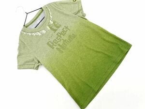 ネコポスOK Marmot マーモット プリント Tシャツ sizeS/黄緑 ■◆ ☆ dgb8 レディース