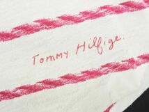 ネコポスOK TOMMY HILFIGER トミーヒルフィガー Vネック ボーダー 半袖 Tシャツ sizeM/白 ■◆ ☆ dgb9 レディース_画像4