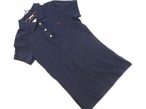 ネコポスOK Abercrombie & Fitch アバクロンビー＆フィッチ ワンポイント ポロシャツ sizeM/濃紺 ■◆ ☆ dgc1 レディース