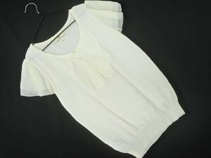  cat pohs OK KUMIKYOKU Kumikyoku chiffon switch summer knitted sweater size2/ white #* * dgc1 lady's 