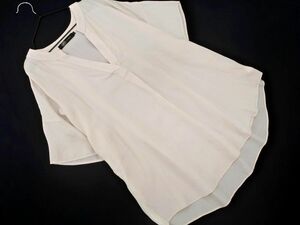  cat pohs OK JET LOS ANGELES jet Los Angeles V neck blouse shirt size4/ beige #* * dgc1 lady's 