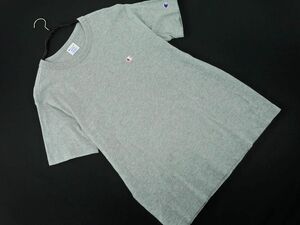 ネコポスOK チャンピオン ロゴ 刺繍 Tシャツ sizeM/グレー ■◆ ☆ dgc4 メンズ