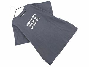 ネコポスOK アングリッド プリント Tシャツ sizeF/グレー ■◆ ☆ dgc4 レディース