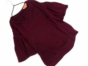  cat pohs OK SunaUna SunaUna gya The - switch blouse shirt size38/ red #* * dgc4 lady's 