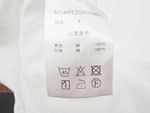 ネコポスOK merlot メルロー プリント Tシャツ sizeF/白ｘ茶 ■◆ ☆ dgc4 レディース_画像5