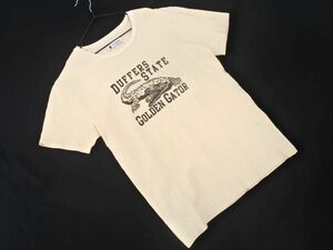 The DUFFER of St.GEORGE ザダファーオブセントジョージ プリント Tシャツ sizeM/アイボリー ■◆ ☆ dgc6 レディース