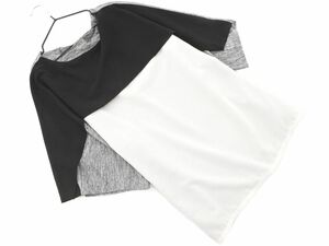 ネコポスOK ZARA ザラ カットソー sizeM/黒ｘグレーｘオフホワイト ■◆ ☆ dgc7 レディース