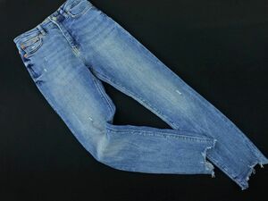 ZARA ザラ ダメージ加工 デニムパンツ size36/青 ■■ ☆ dgb1 レディース