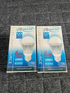 2-21※値下げ　LED電球 E26口金　昼白色　6.4W 600lm