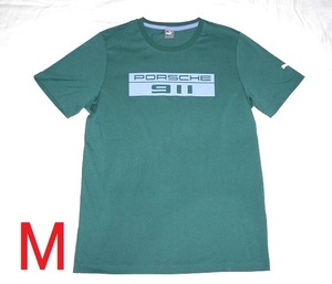 PUMA Porsche Tシャツ 911 Big Logo Mサイズ メンズ グリーン Used 中古 プーマ ポルシェ 911 緑色 599752 03