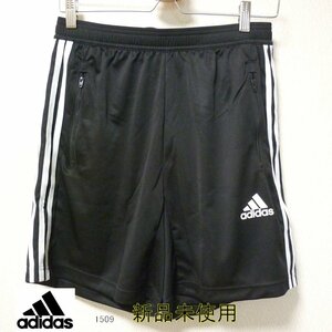 新品未使用●送料無料◆(O)(XL)アディダス adidas 黒/ブラック ジップ付きポケットハーフパンツ/ショートパンツ/ショーツ/ビッグロゴ