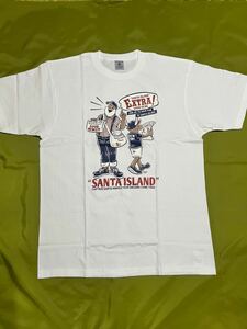 即決★新品キャプテンサンタ★プリントが目立つ半袖Tシャツ　白　XL