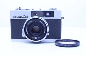 ★良品★KONICA コニカ C35 HEXANON 38mm F2.8 人気の単集点式搭載コンパクトフィルムカメラ！動作品！ OK6156