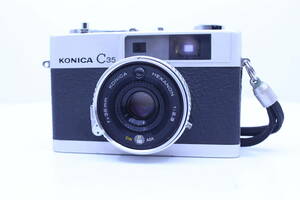 ★良品★KONICA コニカ C35 HEXANON 38mm F2.8 人気の単集点式搭載コンパクトフィルムカメラ！動作品！ OK6162