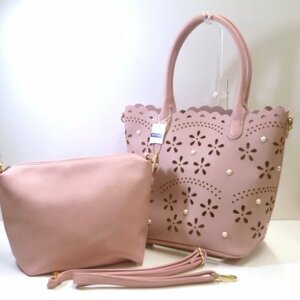 Y7*[ unused ] M z gray si- racy style punching tote bag pink in bag shoulder attaching 2WAY light weight reference Y17600 M'S GRACY