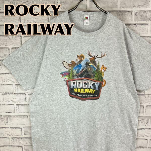 ROCKY RAILWAY バケーションバイブルスクール Tシャツ 半袖 輸入品 春服 夏服 海外古着 教会 夏季学校 夏期講習 2020 アニマル 動物 鉄道