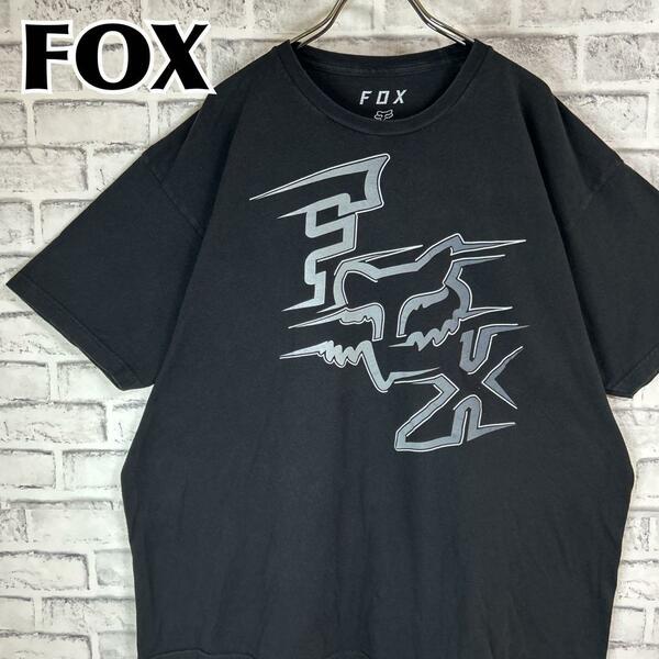 FOX RACING フォックスレーシング ビッグロゴ Tシャツ 半袖 輸入品 春服 夏服 海外古着 車 レース