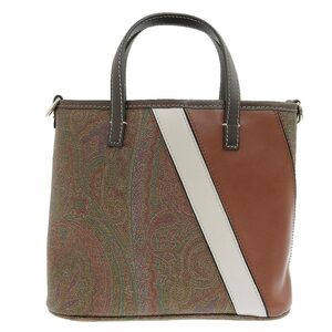 未使用 エトロ ETRO 2019年商品 ペイズリー × レジメンタル 2way トートバッグ レディース 定価119900円