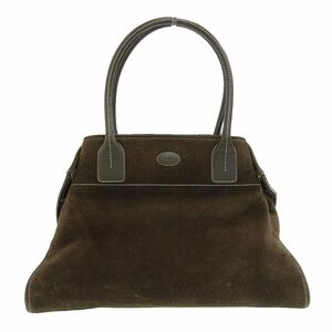 美品 トッズ TODs エンボスロゴ Girelli Tote ジレッリ サイドホック スエードレザー トートバッグ レディース