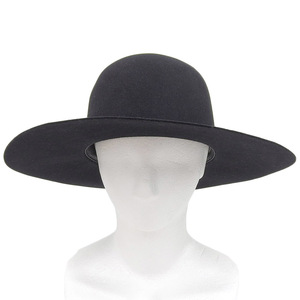  super-beauty goods Dior Lapin rabbit fur felt wide‐brimmed Borer - hat 58 black men's 