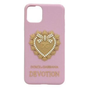  unused Dolce & Gabbana Dolce&Gabbana box attaching iPhone 11 pro max DC Heart emblem iPhone case pink regular price 15400 jpy accessory completion goods 