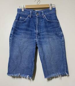 ★ Levis 26205-0217 カットオフ リメイク デニム ショーツ ハーフパンツ 白タブ ジップフライ 細見 表記W29 ウエスト62cm