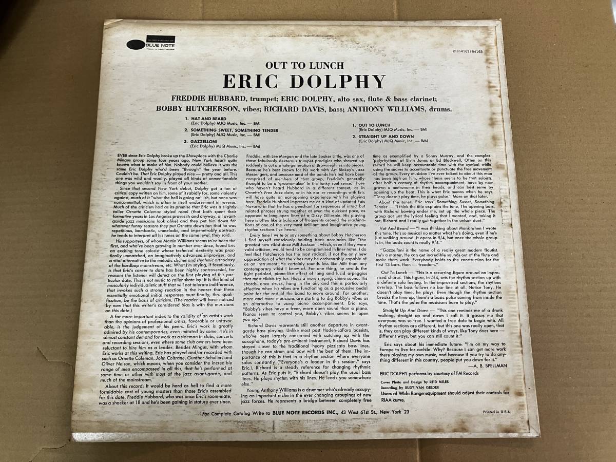 ERIC DOLPHY - OUT TO LUNCH LP [Blue Note BST-84163] | JChere雅虎 