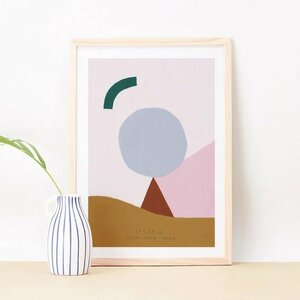 La planete wall Art Print A4 アート ポスター CoraAbstract 北欧 リビング Poster