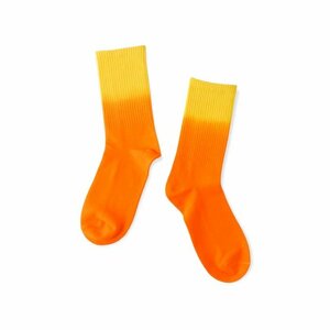  градация окраска носки ( orange ) женский обувь внизу носки IMPORT POP SOCKS
