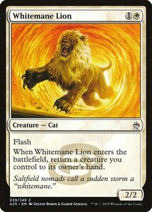 MTG ■白/英語版■ 《白たてがみのライオン/Whitemane Lion》マスターズ25th A25