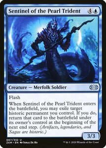 MTG ■青/英語版■ 《真珠三叉矛の歩哨/Sentinel of the Pearl Trident》★FOIL★ ダブルマスターズ 2XM