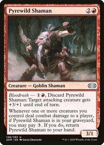 MTG ■赤/英語版■ 《薪荒れのシャーマン/Pyrewild Shaman》★FOIL★ ダブルマスターズ 2XM