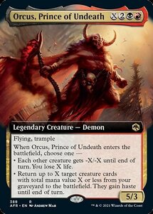 MTG ■金/英語版■ 《不死のプリンス、オルクス/Orcus, Prince of Undeath》▲拡張アート▲フォーゴトン・レルム探訪　AFR