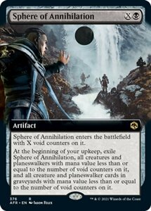 MTG ■黒/英語版■ 《スフィアー・オヴ・アナイアレイション/Sphere of Annihilation》▲拡張アート▲フォーゴトン・レルム探訪　AFR