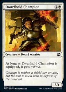 MTG ■白/英語版■ 《ドワーフホールドの勇者/Dwarfhold Champion》★FOIL★フォーゴトン・レルム探訪　AFR