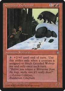 MTG ■赤/英語版■ 《Grizzled Wolverine》アイスエイジ ICE