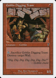 MTG ■赤/英語版■ 《ゴブリン穴掘り部隊/Goblin Digging Team》第7版 7ED