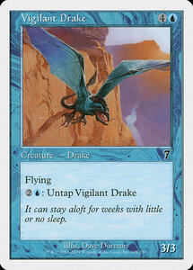 MTG ■青/英語版■ 《用心深いドレイク/Vigilant Drake》第7版 7ED