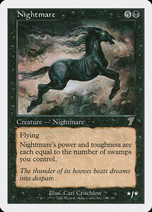 MTG ■黒/英語版■ 《夢魔/Nightmare》第7版 7ED