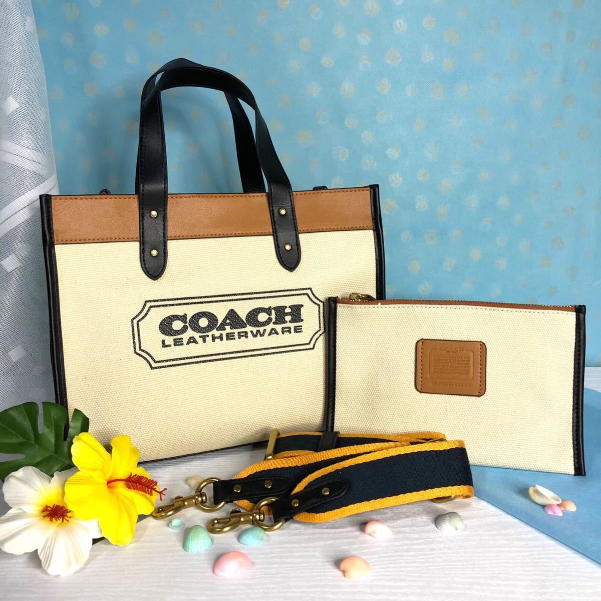 COACH コーチ デニムバック白 大人気 新品 ショルダー 2way ホワイト